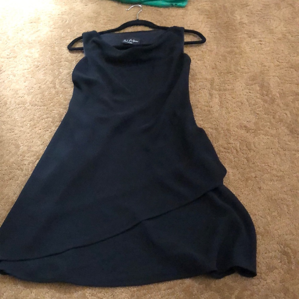 Black midi dress